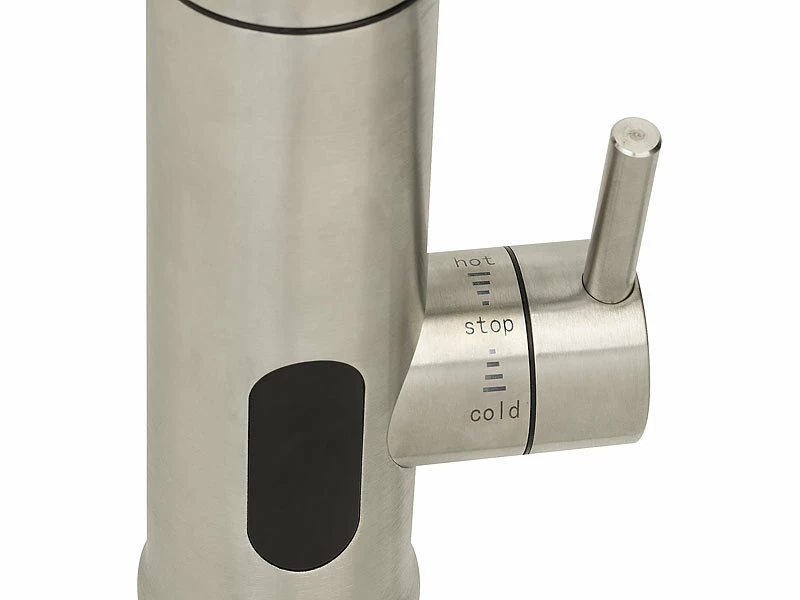 Rosenstein & Söhne Wasserhahn:2in1-Edelstahl-Armatur & Durchlauferhitzer, LED-Display, 60 °C, 1/2" 11 Rosenstein & Söhne Wasserhahn:2in1-Edelstahl-Armatur & Durchlauferhitzer, LED-Display, 60 °C, 1/2" – Bild 11