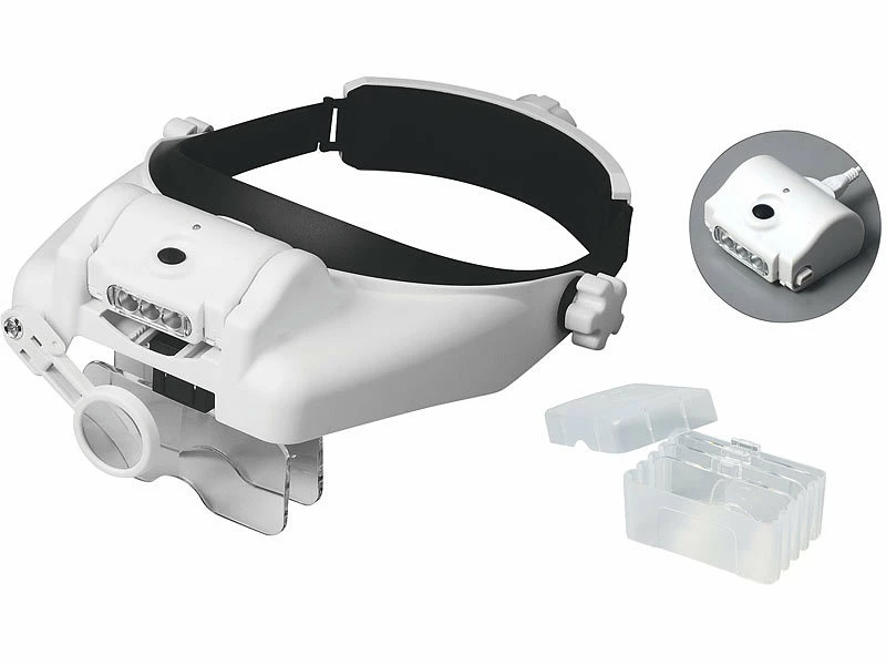 AGT Lupe:Akku-Stirnlupe Mit 1-/1,5-/2-/2,5-/3,5-facher Vergrößerung & LED-Licht 7 AGT Lupe:Akku-Stirnlupe Mit 1-/1,5-/2-/2,5-/3,5-facher Vergrößerung & LED-Licht – Bild 7