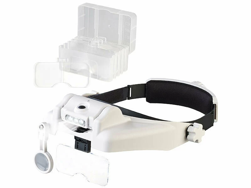 AGT Lupe:Akku-Stirnlupe Mit 1-/1,5-/2-/2,5-/3,5-facher Vergrößerung & LED-Licht 2 AGT Lupe:Akku-Stirnlupe Mit 1-/1,5-/2-/2,5-/3,5-facher Vergrößerung & LED-Licht – Bild 2